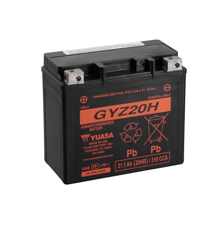 Yuasa Mc batteri GYZ20H Hög Effekt AGM 12v 21,1 Ah