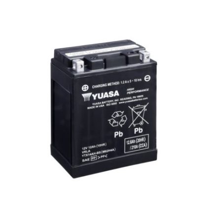 Yuasa Mc batteri YTX14AH-BS Hg Effekt AGM 12v 12,6 Ah