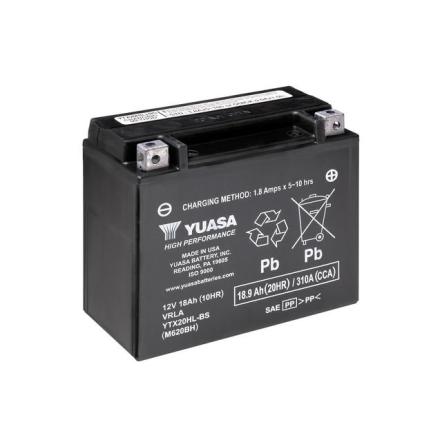 Yuasa Mc batteri YTX20HL-BS Hg Effekt AGM 12v 18,9 Ah