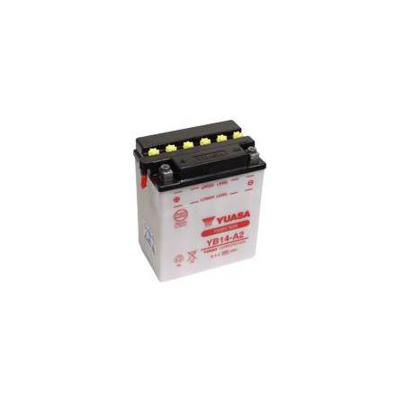 YUASA MC batteri YB14-A2 LxBxH: 134x89x166mm