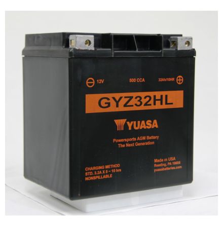 Yuasa Mc batteri GYZ32HL Hög Effekt AGM 12v 33,7 Ah