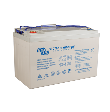 Victron 12V 125Ah AGM Super Cycle Batteri.(M8)