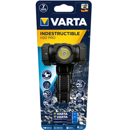 VARTA Indestructible H20 Pro with 3AAA Batteries Blister 1