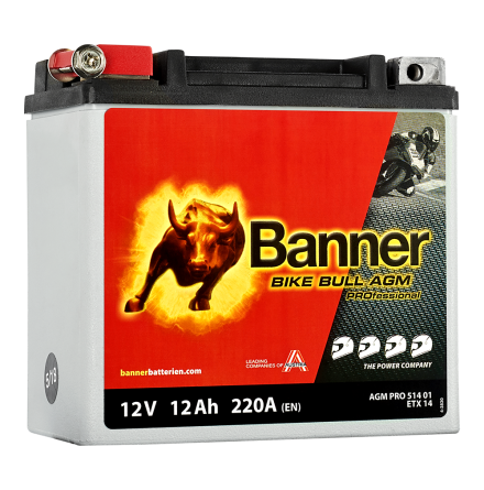 Banner Mc Batteri AGM PRO ETX14 12V 12Ah