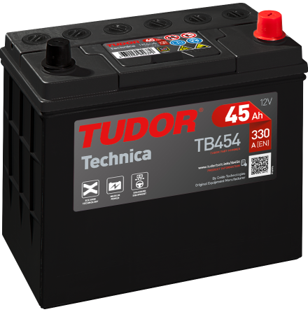 TUDOR EXIDE 45Ah TB454 Technica. Startbatteri