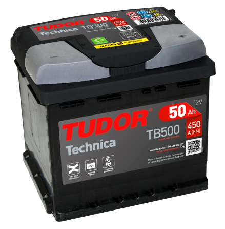 Startbatteri 50Ah Tudor Exide TB500 Technica.