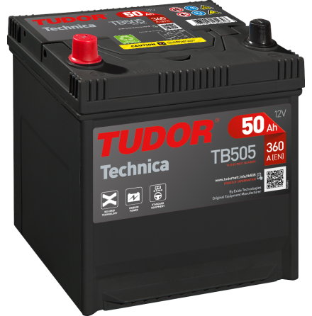 Startbatteri 50Ah Tudor Exide TB505 Technica