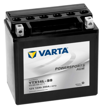 Varta Mc-batteri AGM YTX14L-BS High Perfor. 12v 12Ah