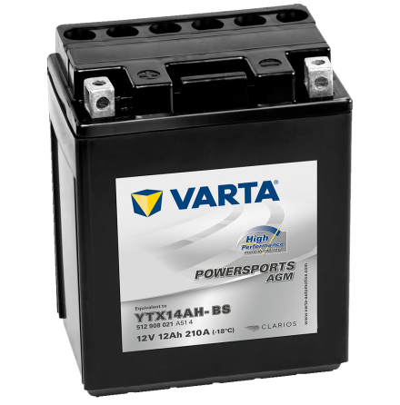 Varta Mc-batteri AGM YTX14AH-BS High Perfor. 12v 12Ah