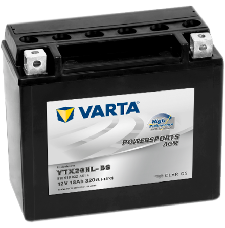 VARTA Mc-batteri AGM 12v 18Ah YTX20HL-BS 320cca