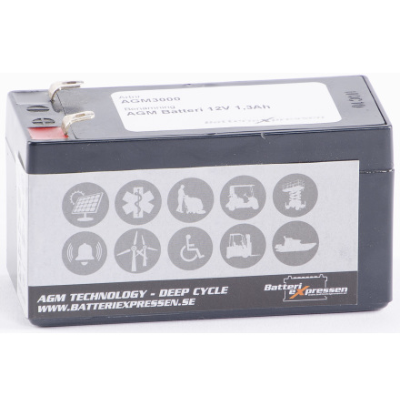 ENDURANCE AGM Batteri 12V 1,3Ah