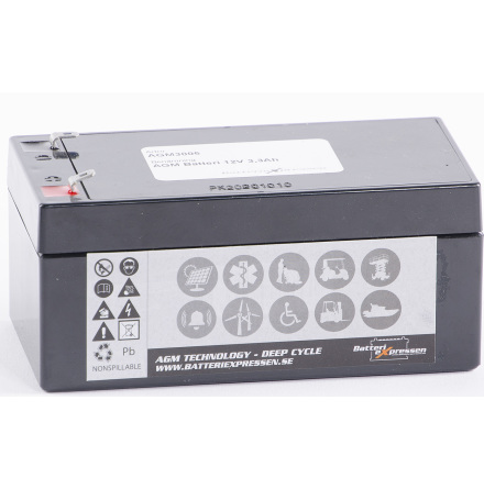ENDURANCE AGM Batteri 12V 3,3Ah