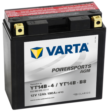 Varta MC batteri 12V 12Ah YT14B-4/YT14B-BS