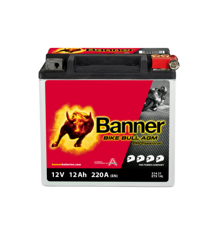 Banner Mc Batteri AGM PRO ETX14L 12V 12Ah