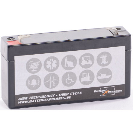 AGM batteri 6V 1,3Ah