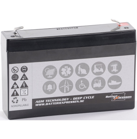 ENDURANCE AGM batteri 6V 7,2Ah