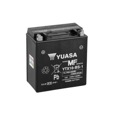 Yuasa Mc batteri YTX16-BS-1 MF AGM 12v 14,7 Ah