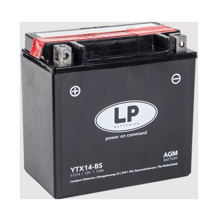 LP Mc Batteri AGM 12v 12Ah YTX14-BS