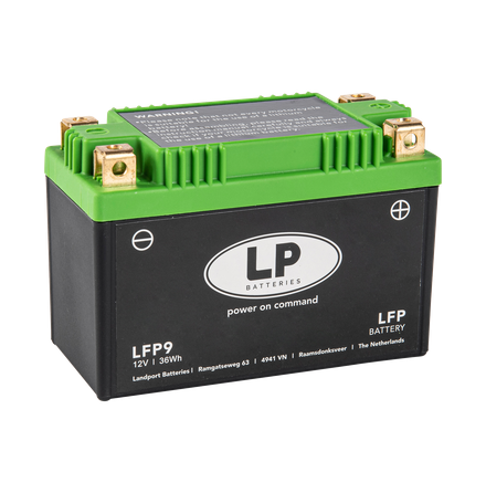 LP Litium Mc batteri YTX9-BS mfl. 12v 36Wh