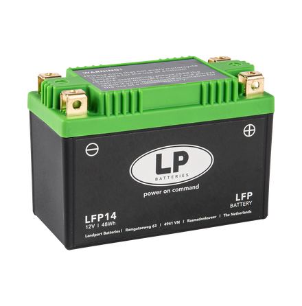 LP Litium Mc batteri YTX14-BS mfl. 12v 48Wh