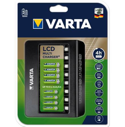 Varta laddare LCD. Laddar upp till 8st AA/AAA.