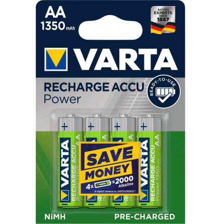 VARTA Laddbart AA 1350mAh 1,2v. NiMh 4st