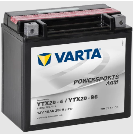 Varta Mc-batteri AGM YTX20-BS 12v 18Ah