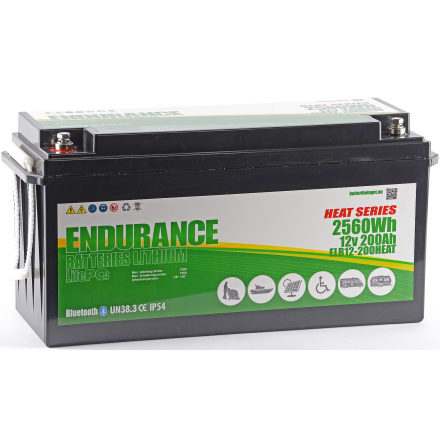 Endurance Litium 12V 200Ah Heat-Bluetooth