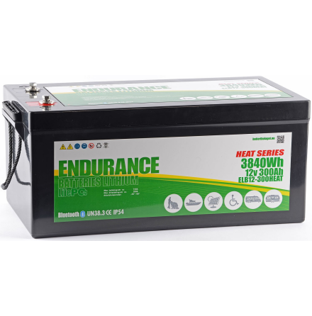 Endurance Litium 12V 300Ah Heat-Bluetooth