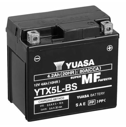 Yuasa Mc batteri YTX5L-BS MF AGM 12v 4,2 Ah