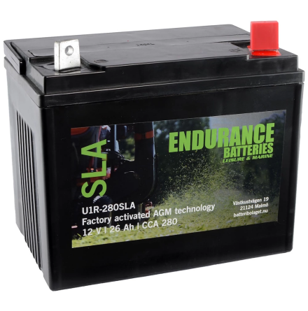 Endurance tr�dg�rdsbatteri SLA/AGM +H 12V 26Ah