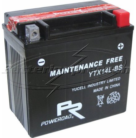 YTX14L-BS, MC batteri AGM 12Ah