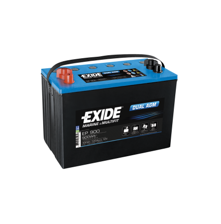 Tudor/Exide Dual AGM batteri 12V/100Ah