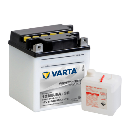 Varta Mc-batteri 12N5.5A-3B 12v 6Ah