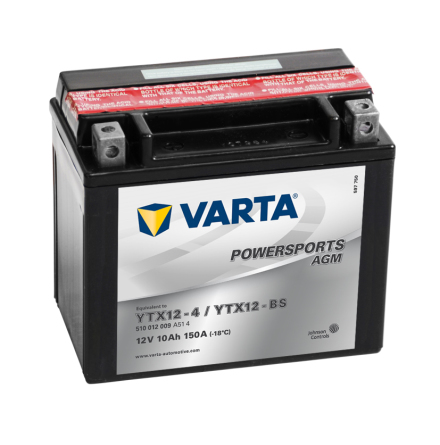 Varta Mc-batteri AGM YTX12-BS 12v 10Ah