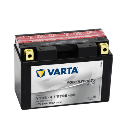 Varta Mc-batteri AGM YT9B-BS 12v 9Ah