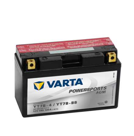 MC-batteri 7Ah YT7B-4 YT7B-BS Varta AGM