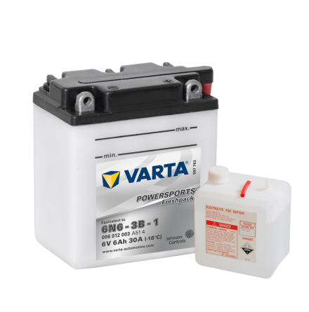 Varta Mc-batteri 6N6-3B-1 6v 6Ah