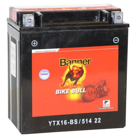 Banner Mc Batteri AGM YTX16-BS 12V 14Ah