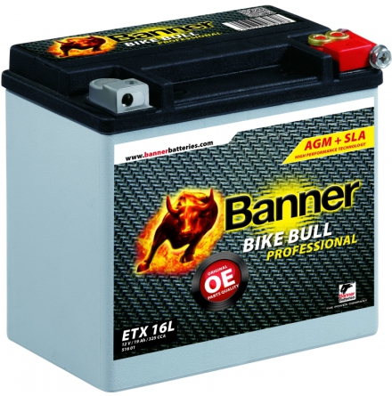 Banner Mc Batteri AGM PRO ETX16L 12V 19Ah